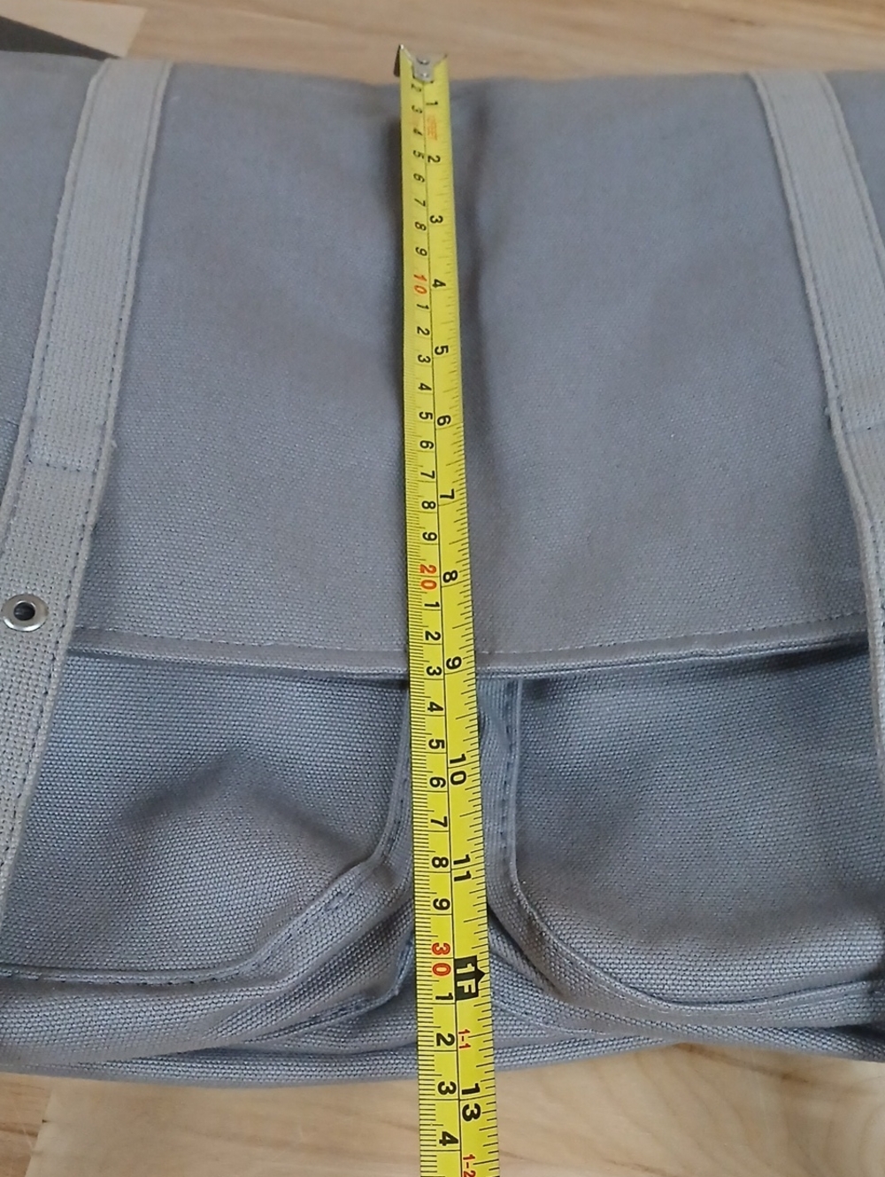 Marimekko Slate Blue Gray Canvas Messenger Bag - Picture 14 of 14